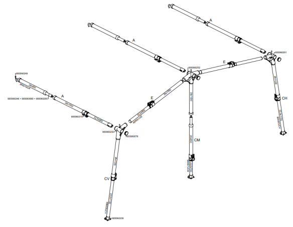 Isabella CarbonX Gestänge Sonnendach UniCut G10/13 IsaFix