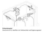 Montagebeispiel: DuoControl CS, Gasfilter mit Haltewinkel und Ergänzungssatz